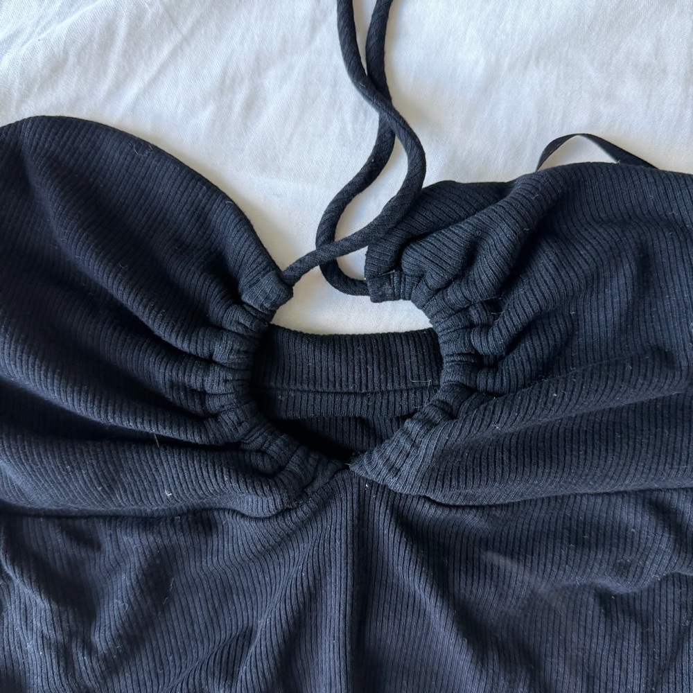 Revolve Superdown Black Halter Top - image 3